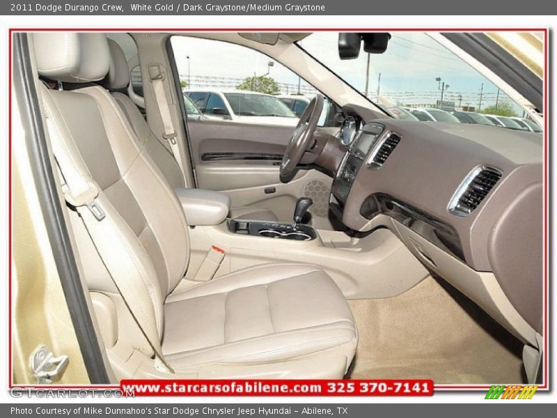 White Gold / Dark Graystone/Medium Graystone 2011 Dodge Durango Crew