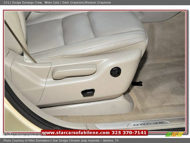 White Gold / Dark Graystone/Medium Graystone 2011 Dodge Durango Crew