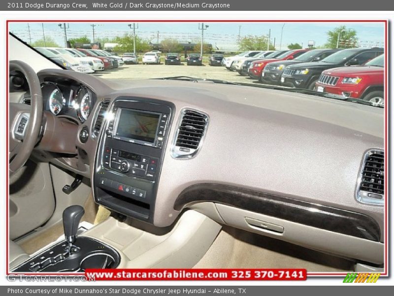 White Gold / Dark Graystone/Medium Graystone 2011 Dodge Durango Crew