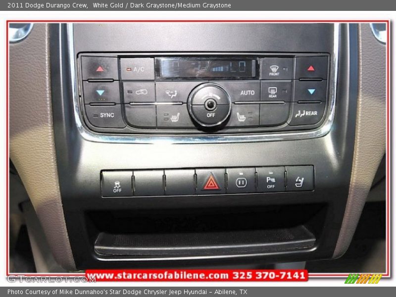 White Gold / Dark Graystone/Medium Graystone 2011 Dodge Durango Crew