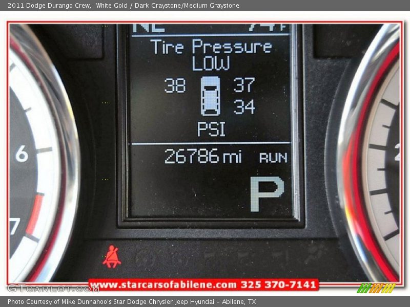 White Gold / Dark Graystone/Medium Graystone 2011 Dodge Durango Crew