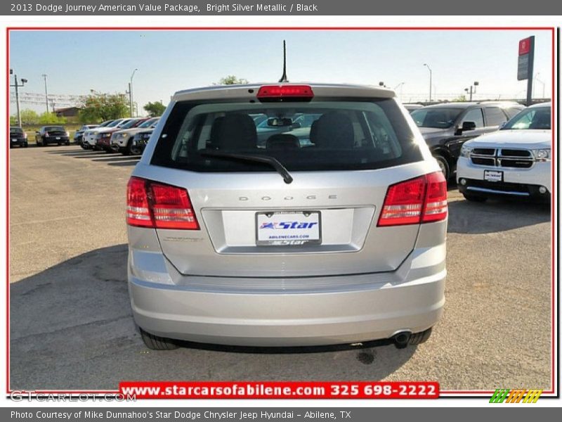 Bright Silver Metallic / Black 2013 Dodge Journey American Value Package