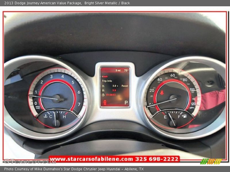 Bright Silver Metallic / Black 2013 Dodge Journey American Value Package