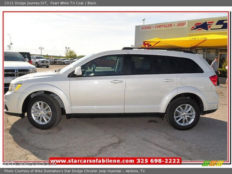 Pearl White Tri Coat / Black 2013 Dodge Journey SXT