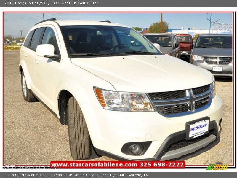 Pearl White Tri Coat / Black 2013 Dodge Journey SXT