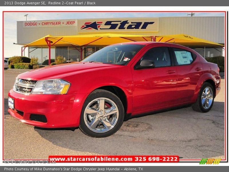 Redline 2-Coat Pearl / Black 2013 Dodge Avenger SE