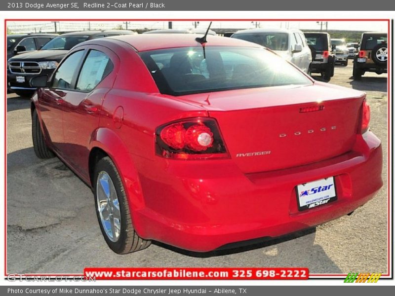 Redline 2-Coat Pearl / Black 2013 Dodge Avenger SE