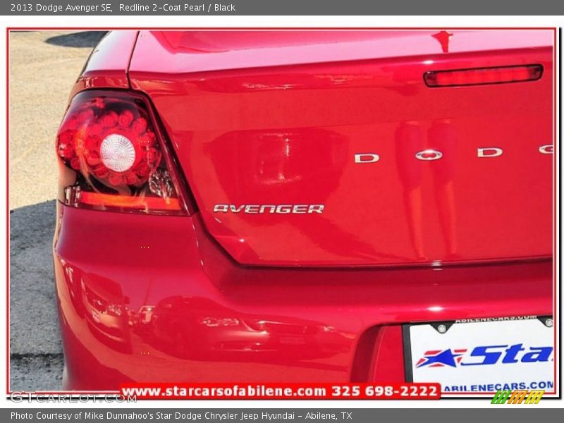 Redline 2-Coat Pearl / Black 2013 Dodge Avenger SE