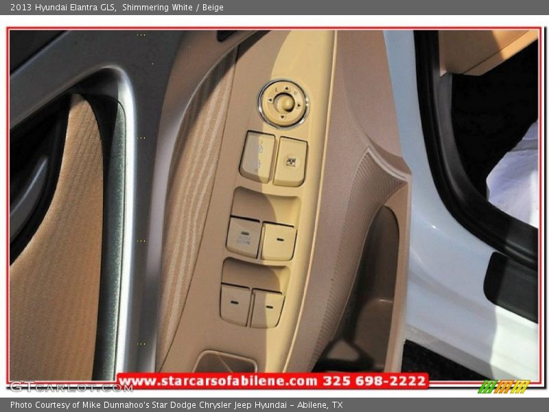 Shimmering White / Beige 2013 Hyundai Elantra GLS