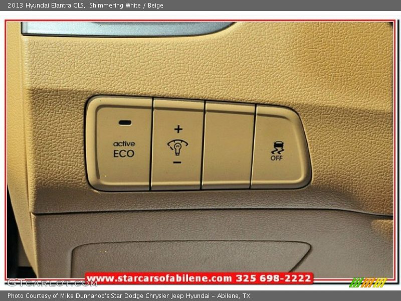 Shimmering White / Beige 2013 Hyundai Elantra GLS