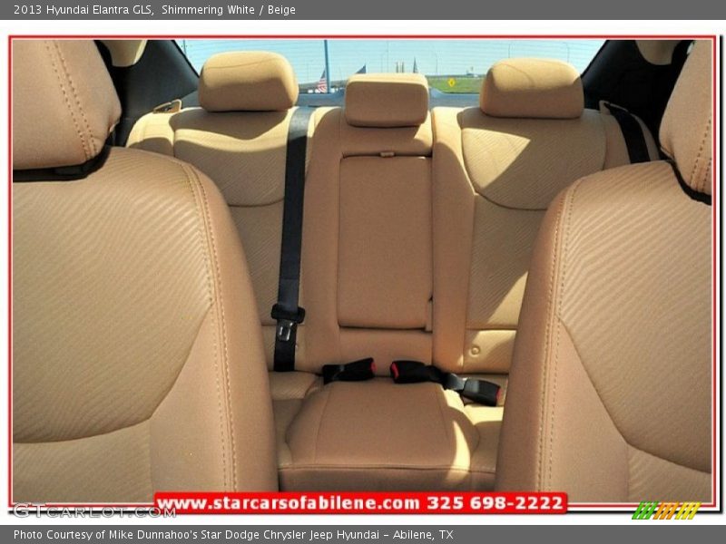 Shimmering White / Beige 2013 Hyundai Elantra GLS