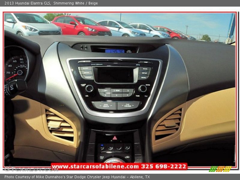 Shimmering White / Beige 2013 Hyundai Elantra GLS