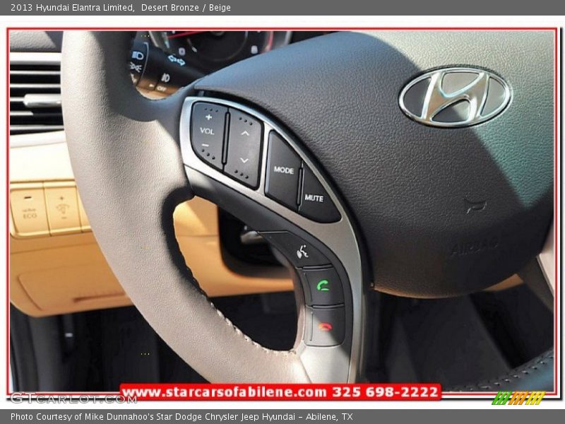 Desert Bronze / Beige 2013 Hyundai Elantra Limited