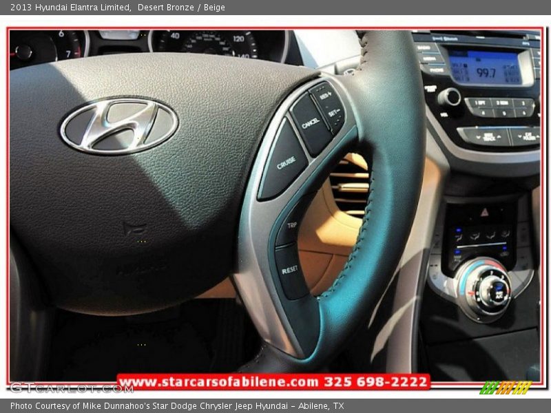 Desert Bronze / Beige 2013 Hyundai Elantra Limited