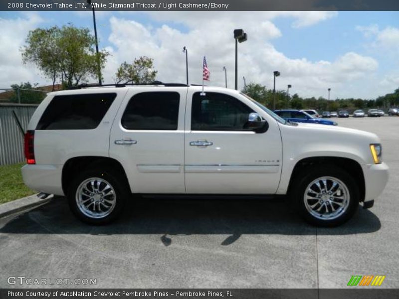 White Diamond Tricoat / Light Cashmere/Ebony 2008 Chevrolet Tahoe LTZ