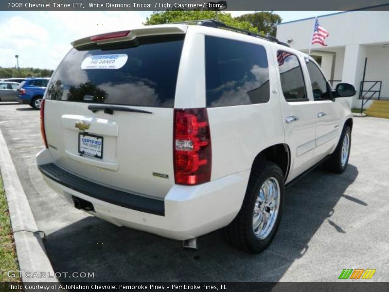 White Diamond Tricoat / Light Cashmere/Ebony 2008 Chevrolet Tahoe LTZ