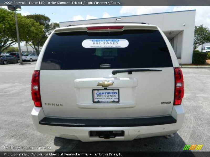 White Diamond Tricoat / Light Cashmere/Ebony 2008 Chevrolet Tahoe LTZ