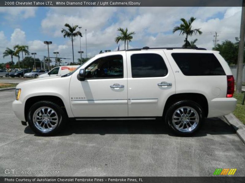 White Diamond Tricoat / Light Cashmere/Ebony 2008 Chevrolet Tahoe LTZ