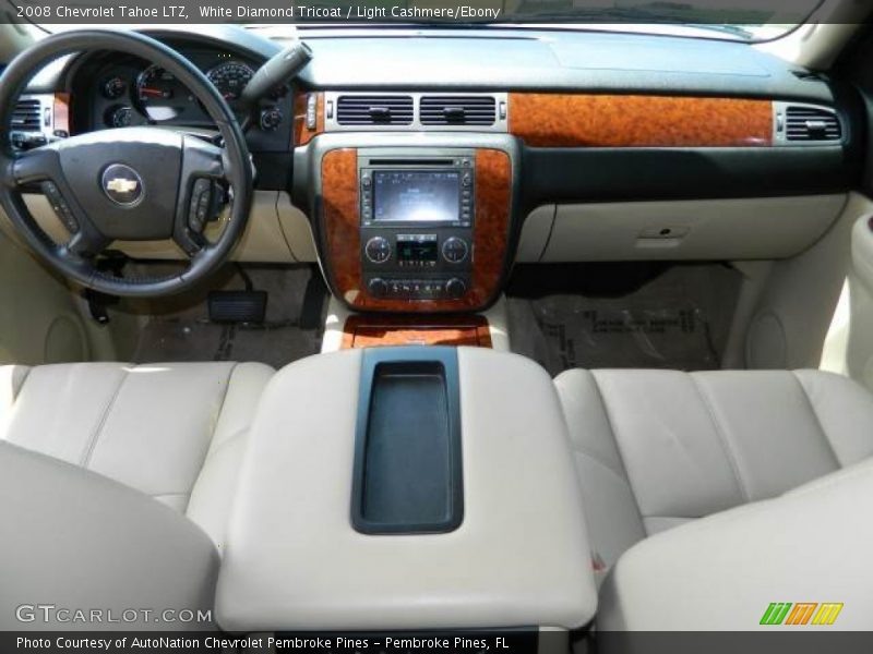 White Diamond Tricoat / Light Cashmere/Ebony 2008 Chevrolet Tahoe LTZ