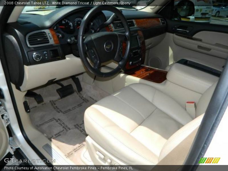 White Diamond Tricoat / Light Cashmere/Ebony 2008 Chevrolet Tahoe LTZ