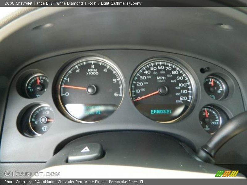 White Diamond Tricoat / Light Cashmere/Ebony 2008 Chevrolet Tahoe LTZ