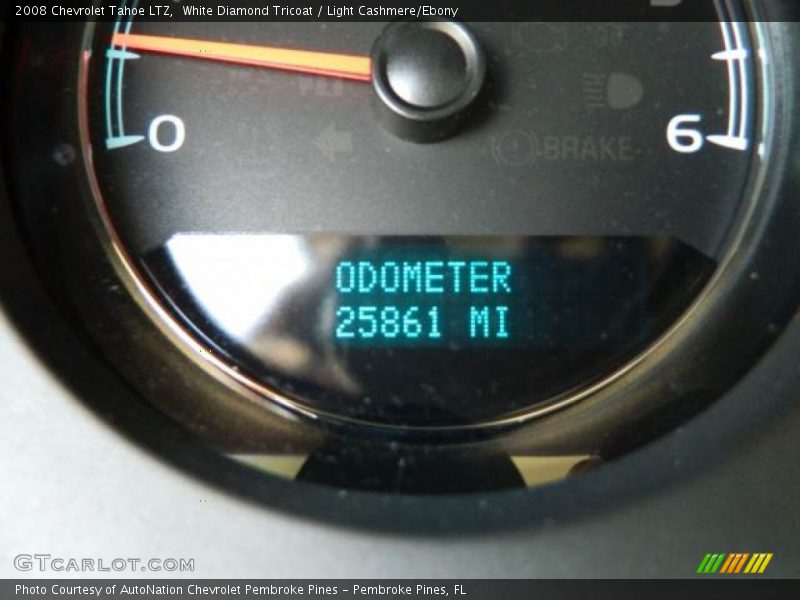 White Diamond Tricoat / Light Cashmere/Ebony 2008 Chevrolet Tahoe LTZ