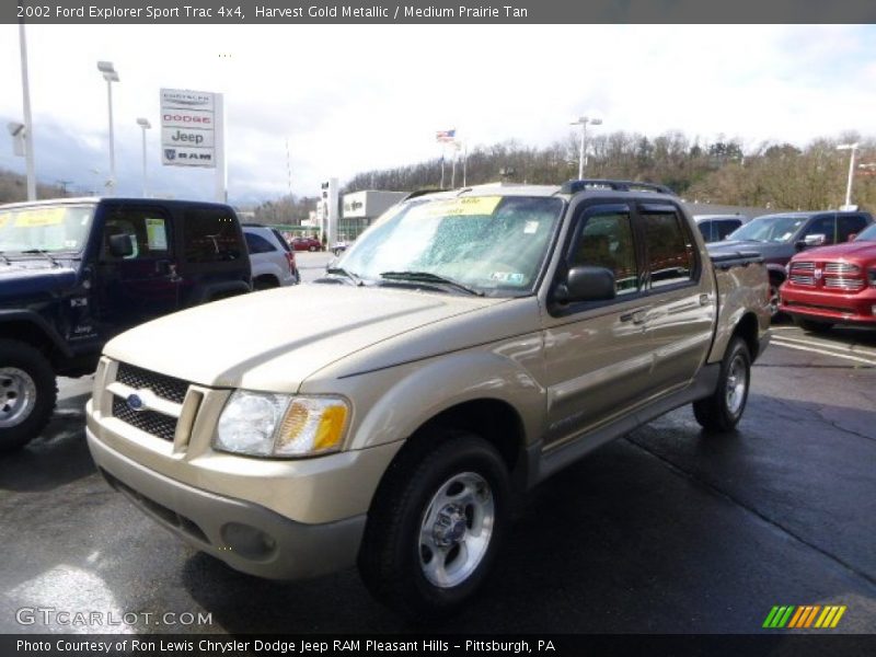 Harvest Gold Metallic / Medium Prairie Tan 2002 Ford Explorer Sport Trac 4x4