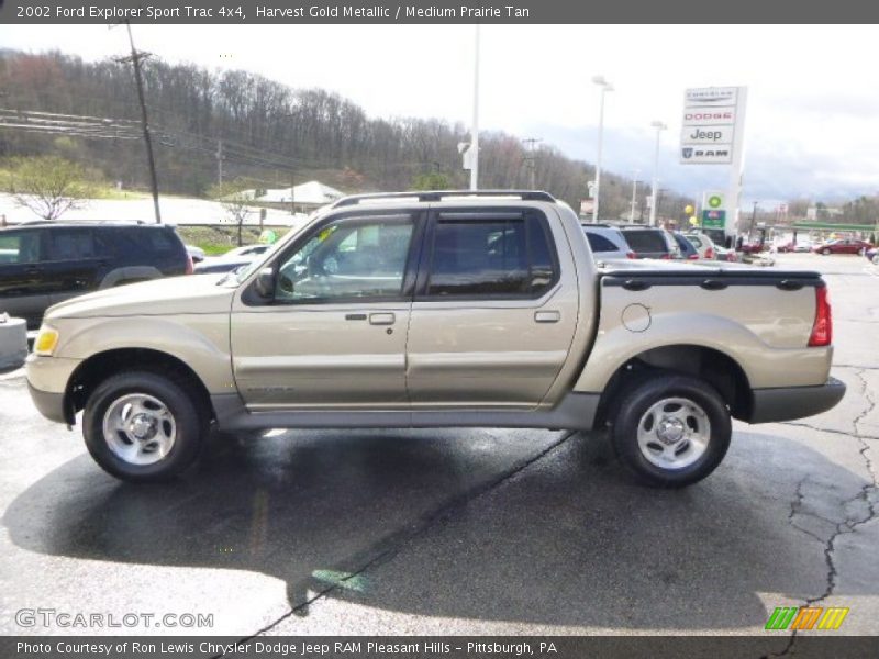 Harvest Gold Metallic / Medium Prairie Tan 2002 Ford Explorer Sport Trac 4x4