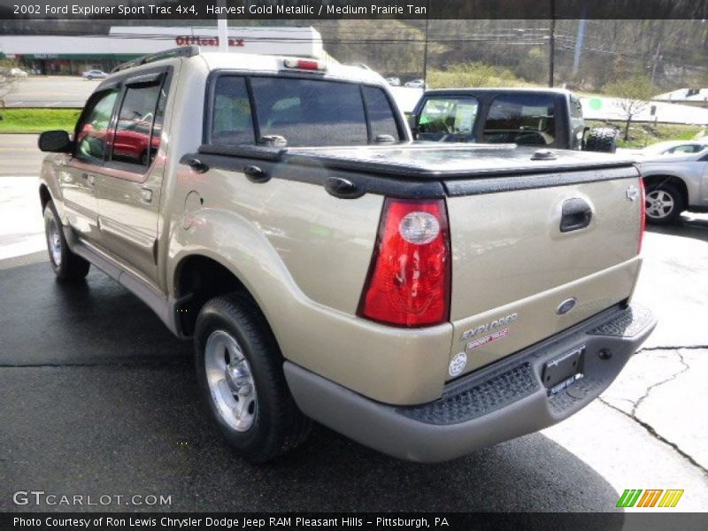 Harvest Gold Metallic / Medium Prairie Tan 2002 Ford Explorer Sport Trac 4x4