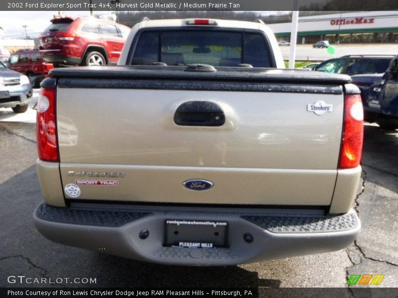 Harvest Gold Metallic / Medium Prairie Tan 2002 Ford Explorer Sport Trac 4x4