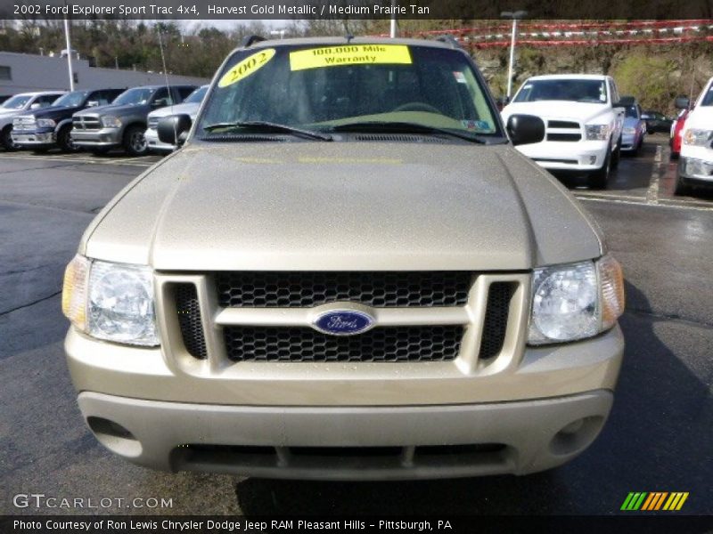 Harvest Gold Metallic / Medium Prairie Tan 2002 Ford Explorer Sport Trac 4x4