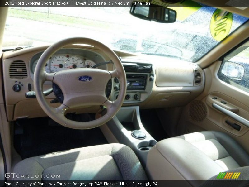 Harvest Gold Metallic / Medium Prairie Tan 2002 Ford Explorer Sport Trac 4x4