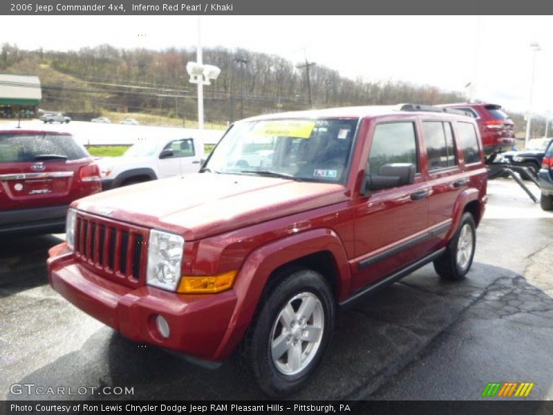 Inferno Red Pearl / Khaki 2006 Jeep Commander 4x4