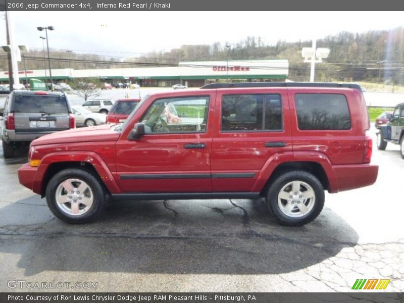 Inferno Red Pearl / Khaki 2006 Jeep Commander 4x4
