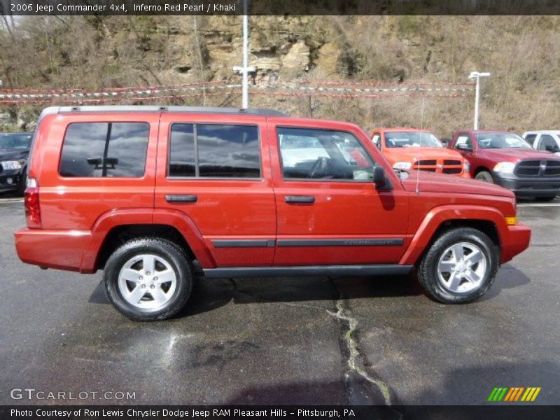 Inferno Red Pearl / Khaki 2006 Jeep Commander 4x4
