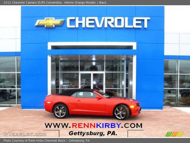 Inferno Orange Metallic / Black 2012 Chevrolet Camaro SS/RS Convertible