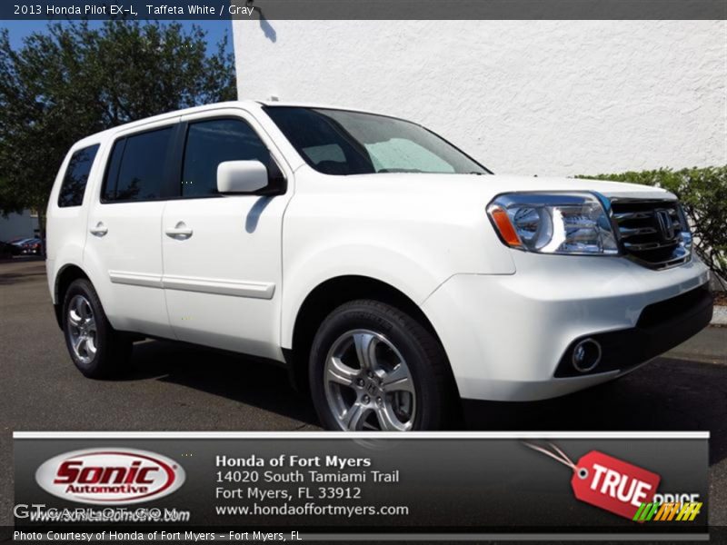 Taffeta White / Gray 2013 Honda Pilot EX-L