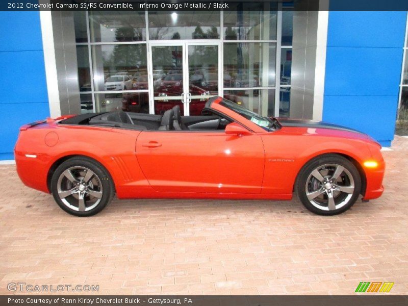 Inferno Orange Metallic / Black 2012 Chevrolet Camaro SS/RS Convertible