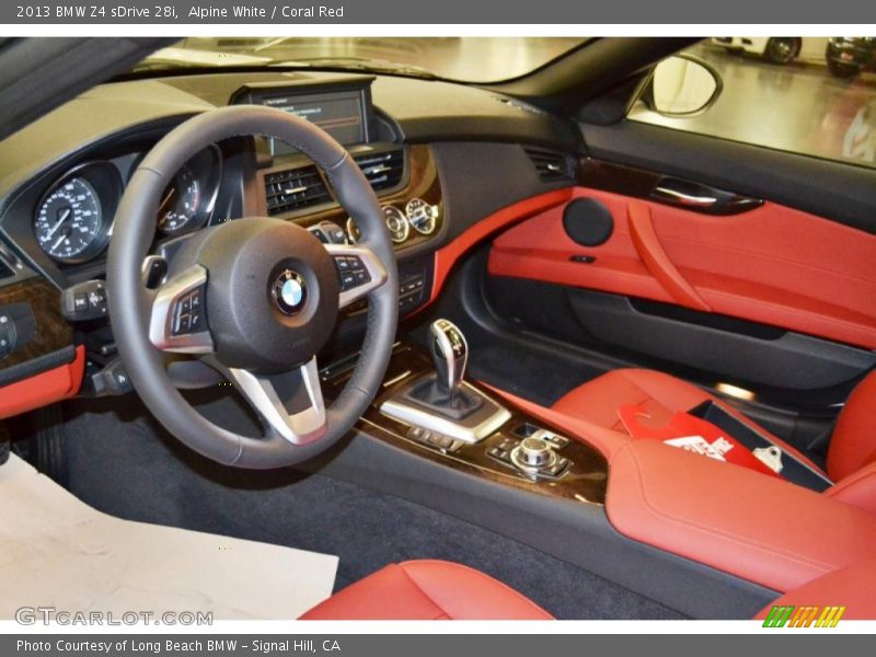 Alpine White / Coral Red 2013 BMW Z4 sDrive 28i