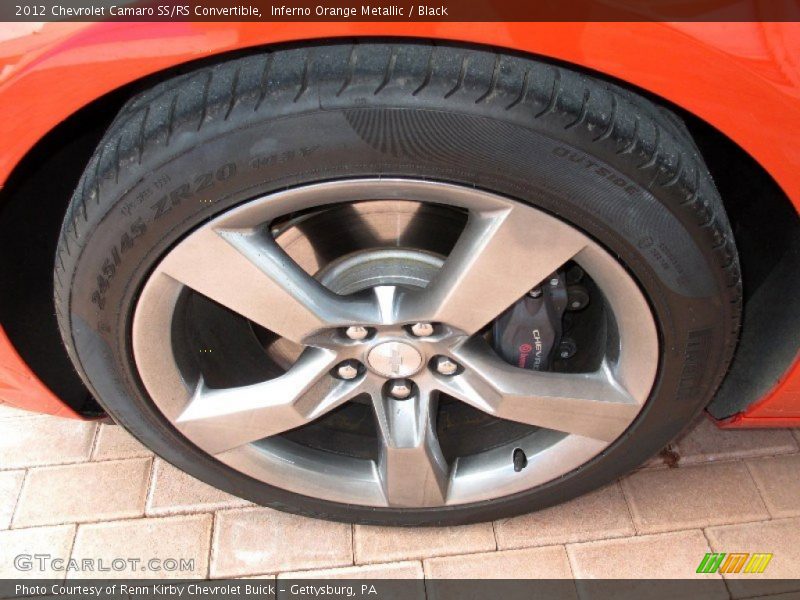 Inferno Orange Metallic / Black 2012 Chevrolet Camaro SS/RS Convertible