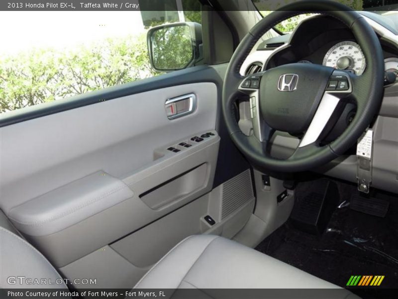 Taffeta White / Gray 2013 Honda Pilot EX-L