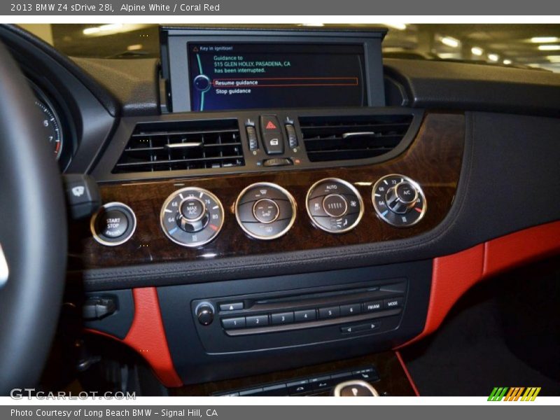 Alpine White / Coral Red 2013 BMW Z4 sDrive 28i