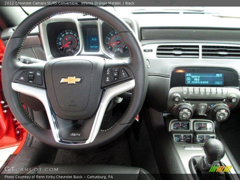 Inferno Orange Metallic / Black 2012 Chevrolet Camaro SS/RS Convertible