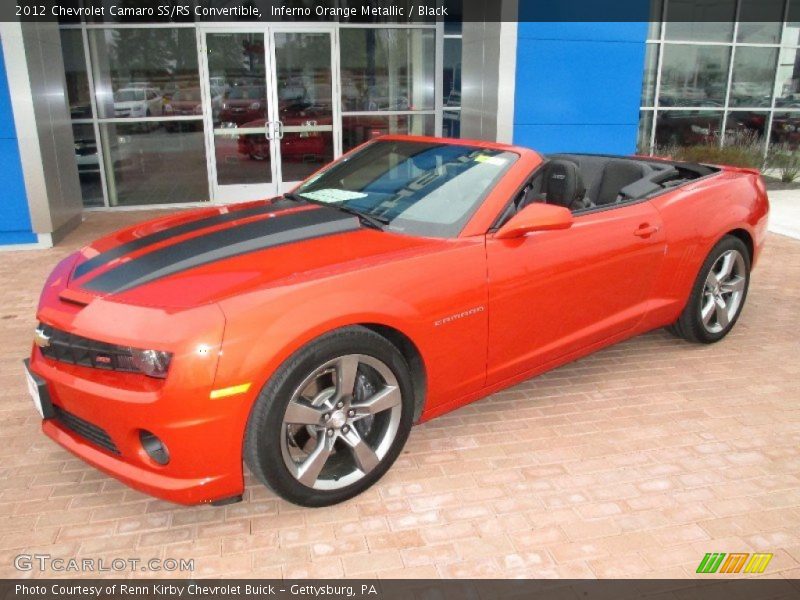 Inferno Orange Metallic / Black 2012 Chevrolet Camaro SS/RS Convertible