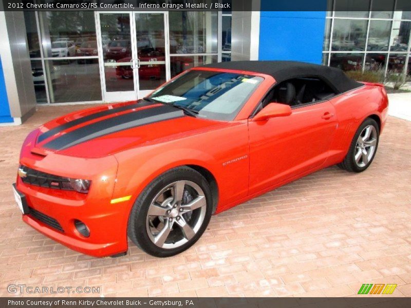 Inferno Orange Metallic / Black 2012 Chevrolet Camaro SS/RS Convertible
