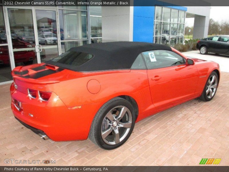 Inferno Orange Metallic / Black 2012 Chevrolet Camaro SS/RS Convertible
