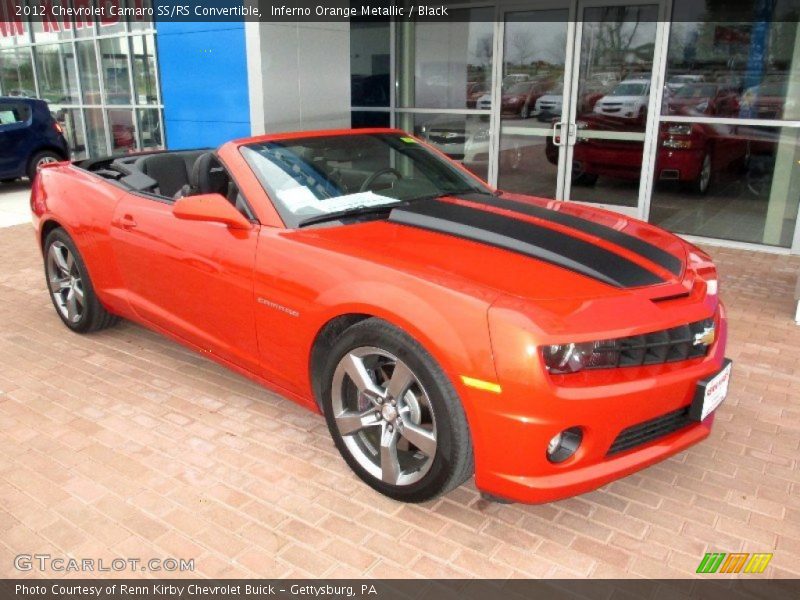 Inferno Orange Metallic / Black 2012 Chevrolet Camaro SS/RS Convertible