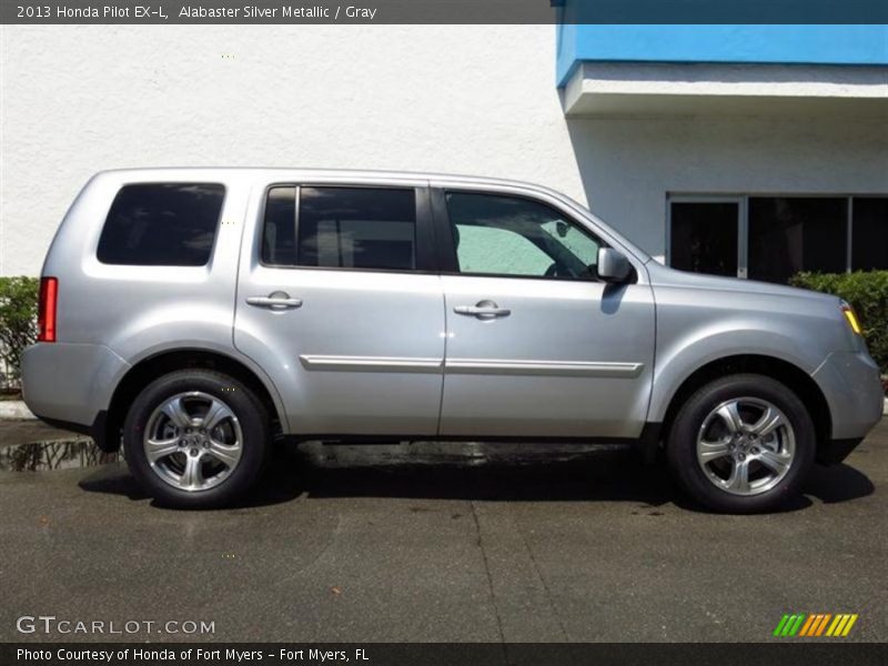 Alabaster Silver Metallic / Gray 2013 Honda Pilot EX-L