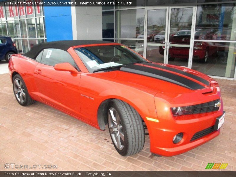 Inferno Orange Metallic / Black 2012 Chevrolet Camaro SS/RS Convertible