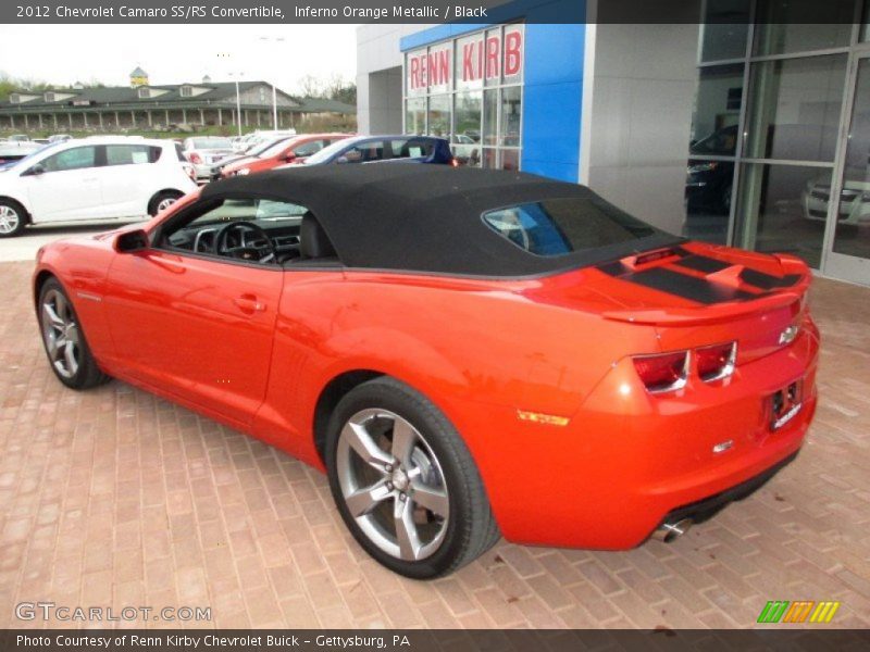 Inferno Orange Metallic / Black 2012 Chevrolet Camaro SS/RS Convertible